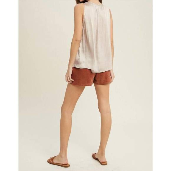 NEW WISHLIST satin sleeveless top in champagne - Picture 4 of 4